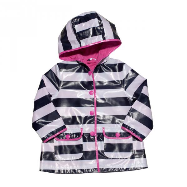 sz 4T Carter`s Girls Striped Rain Jacket - $18