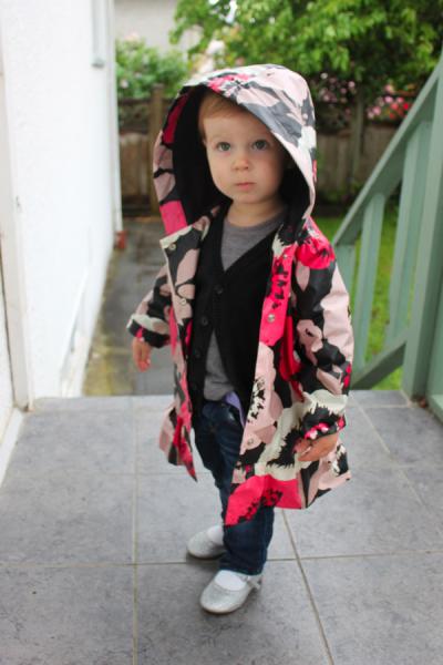 sz 4T Carter`s Girls Striped Rain Jacket - $18