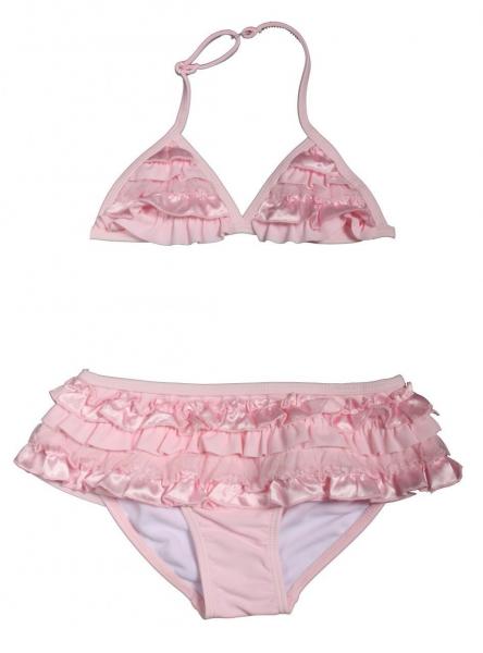 sz 4y, Kate Mack Dipped In Ruffles Swim Skirted Two Piece - $40