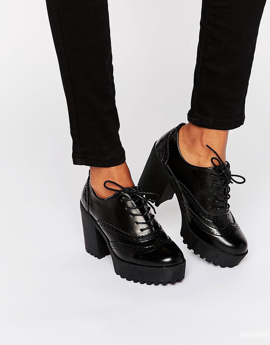 Туфли черные на платформе с чем носить
