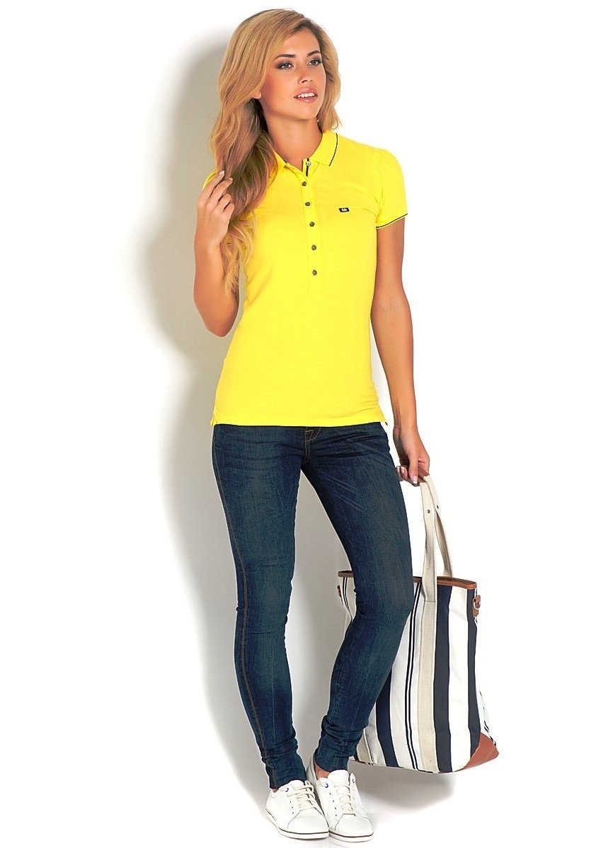 Желтая рубашка женская с чем носить