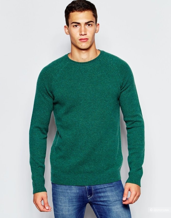Зеленые свитеры мужские. Зеленый джемпер ASOS. Premium Lambswool Crew Neck Jumper. ASOS мужской джемпер зелёный. Зеленая водолазка мужская.