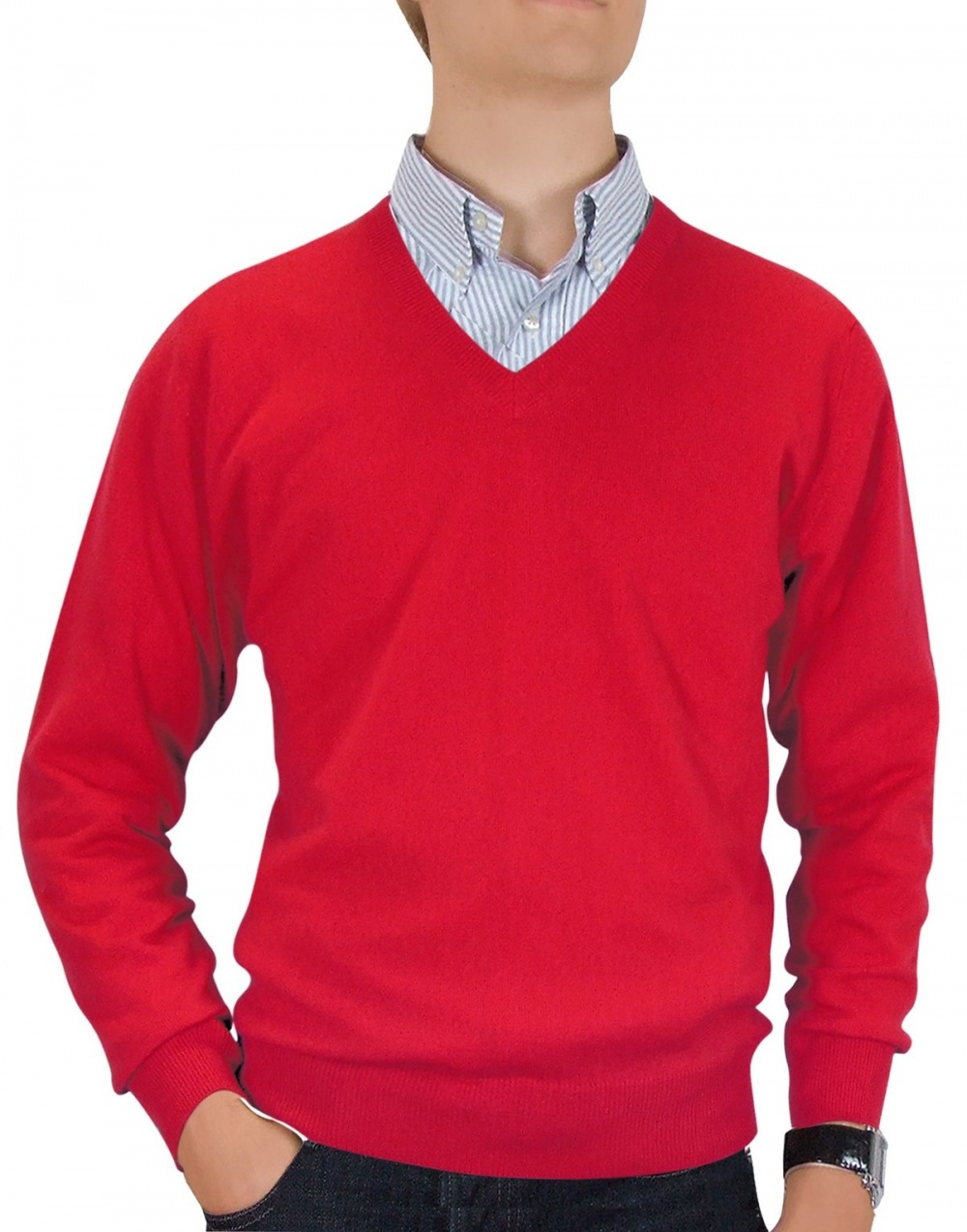 Красный свитер мужской