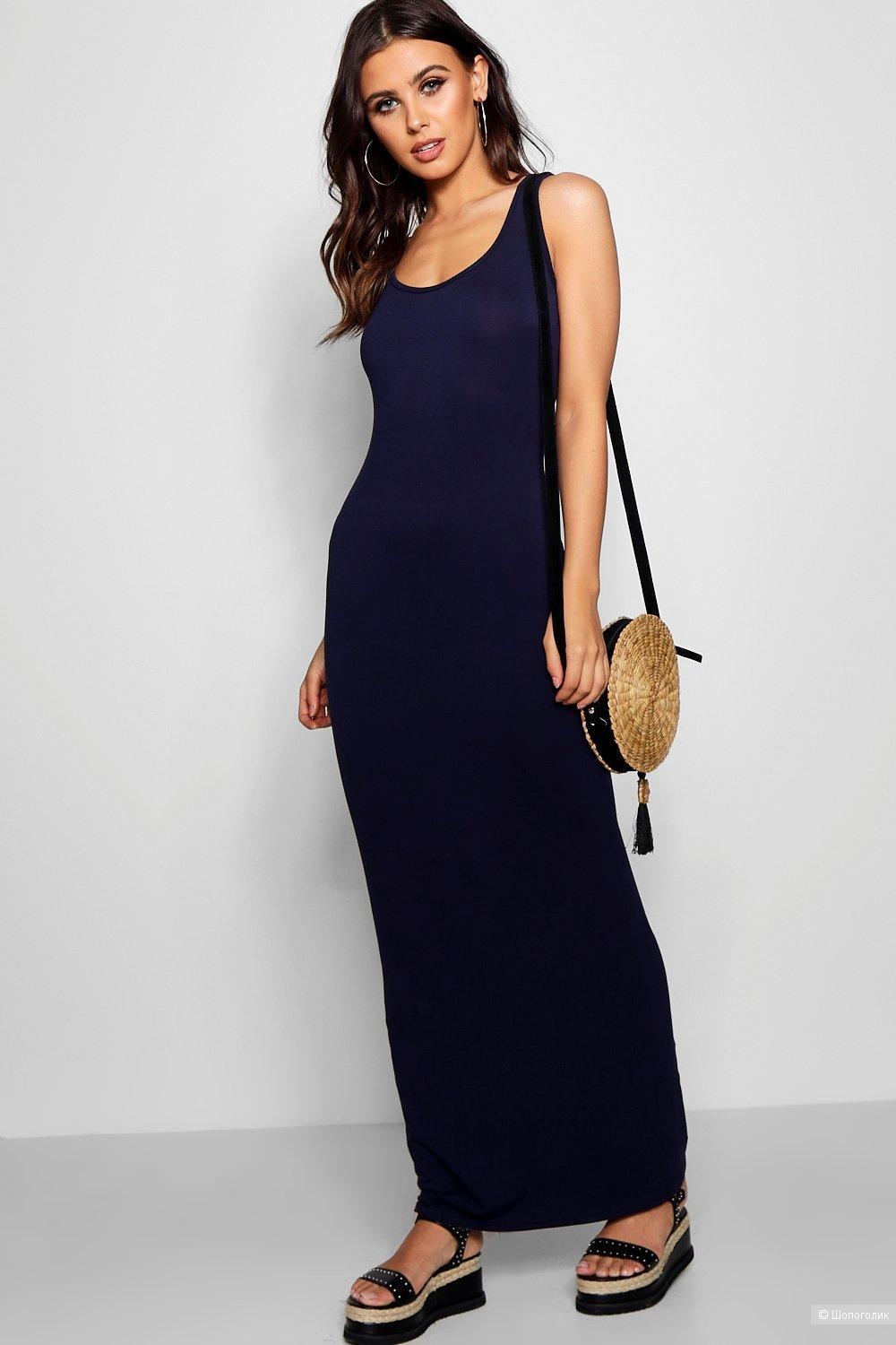 Ent1042874 Plus Scoop Neck Maxi Dress Navy 28