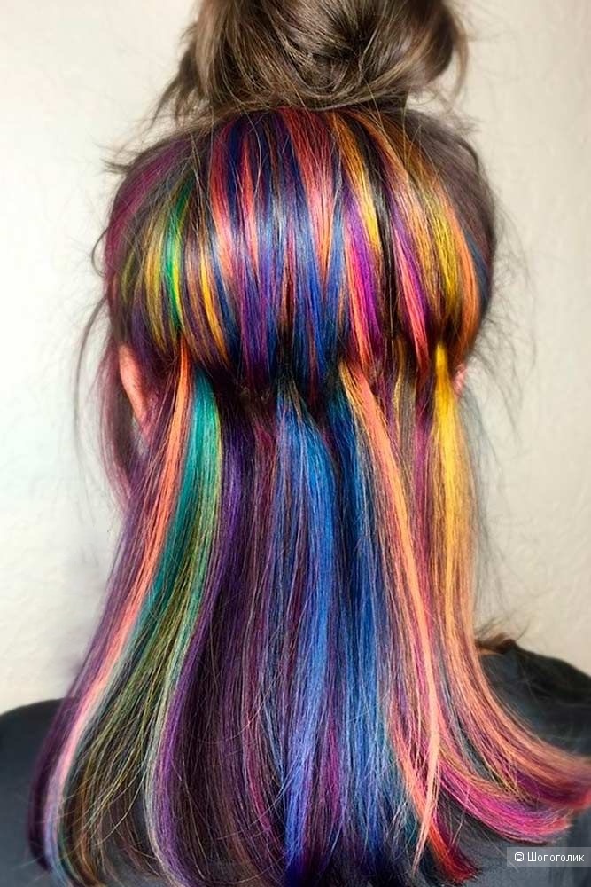 Как покрасить волосы внутри в другой цвет
