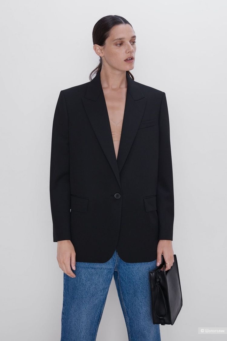 Пиджак Zara оверсайз черный