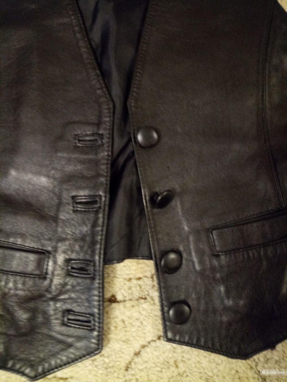 Жилет кожаный, размер 44 рос