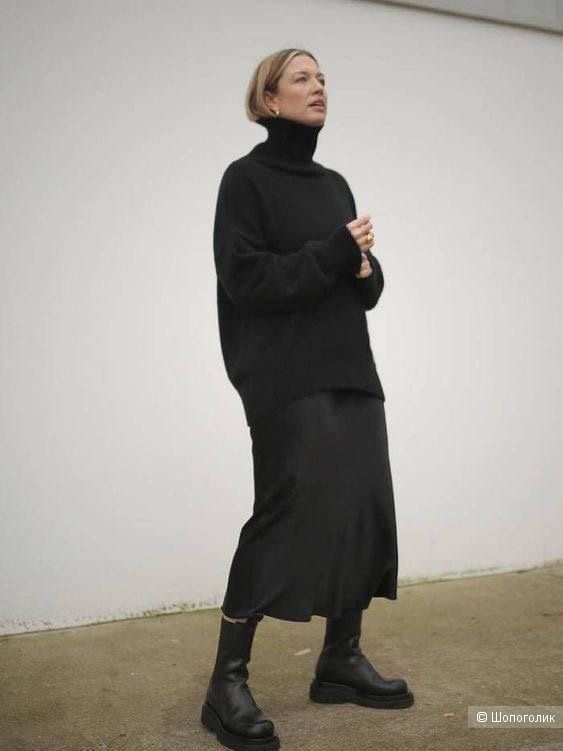 Джемпер водолазка кашемир Elena Cao black, 44-52