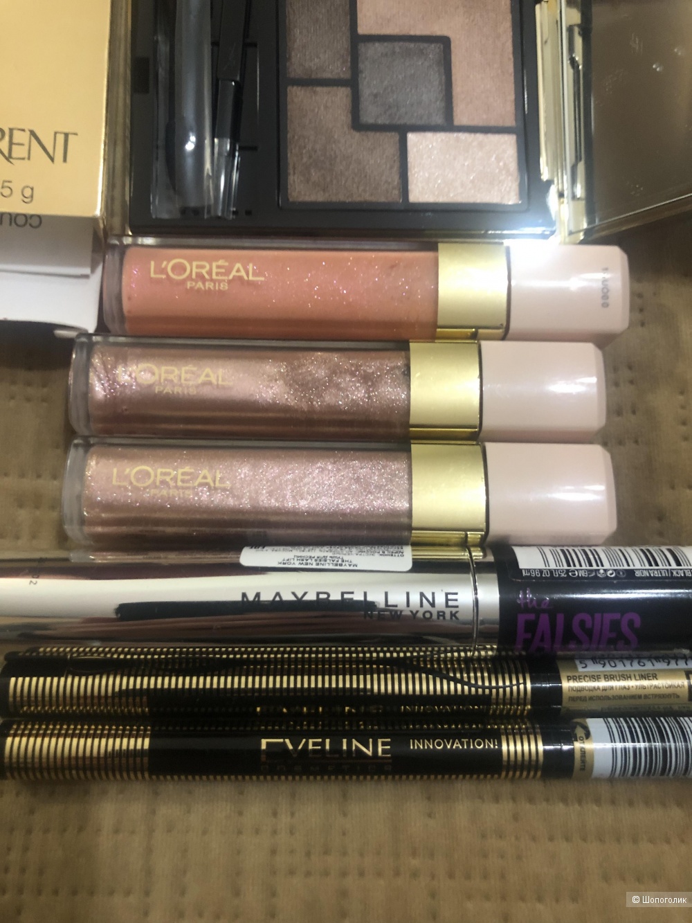 Сет тени ysl 02, тушь мейбелин, блески L’Oréal, в магазине Другой ...