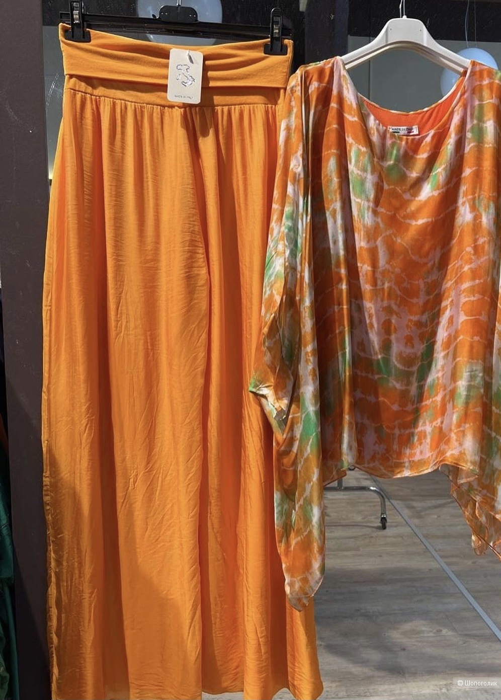 Брюки палаццо шелк Made in italy, 42-52