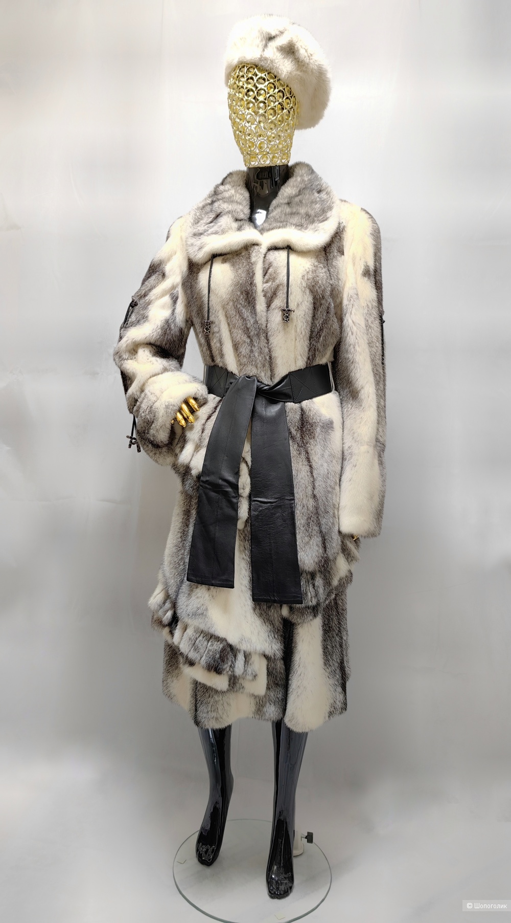 Шуба норковая с беретом LUINI 44-46 размера