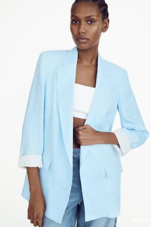 Льняной пиджак Zara р. S