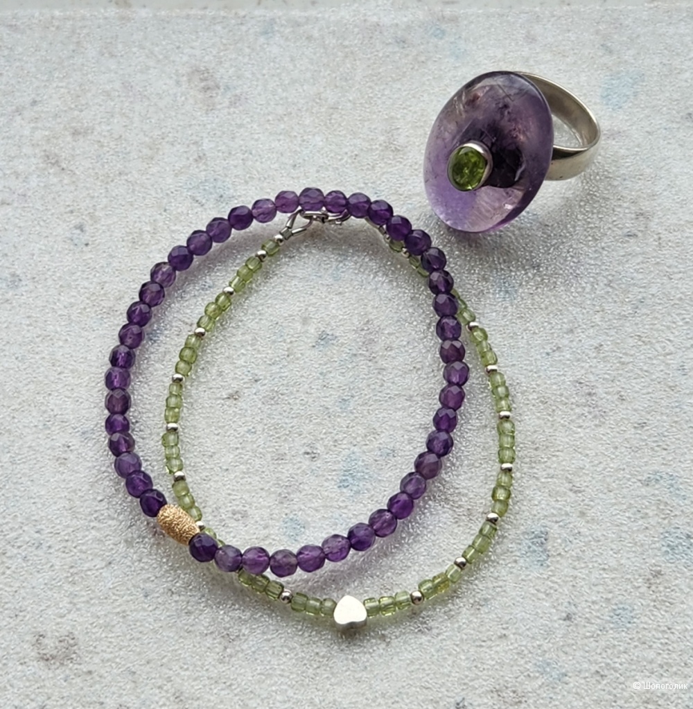 Браслет LaGema. Аметист. Размер 18