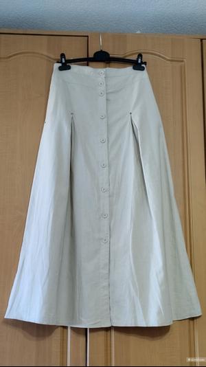 Юбка льняная миди bpc 44р