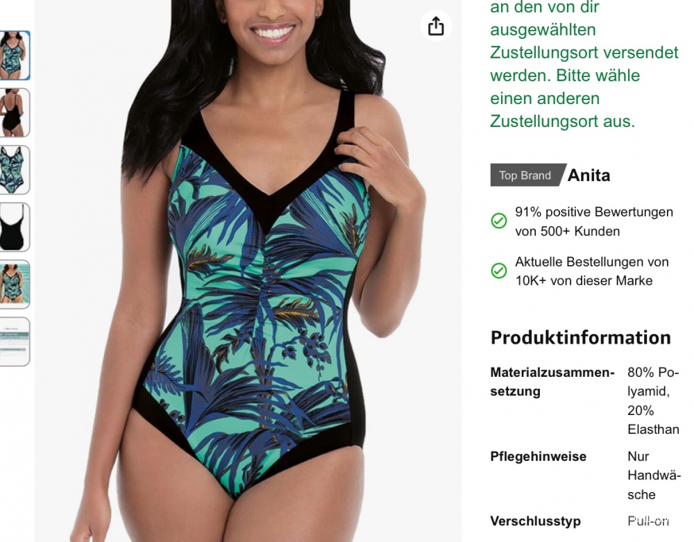 Купальник Anita,48-50(48EU)