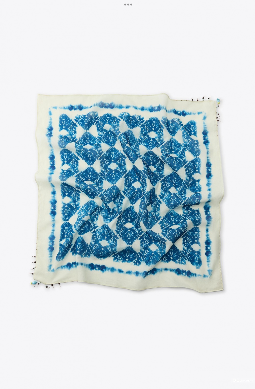 Шарф Zara с принтом и бусинками