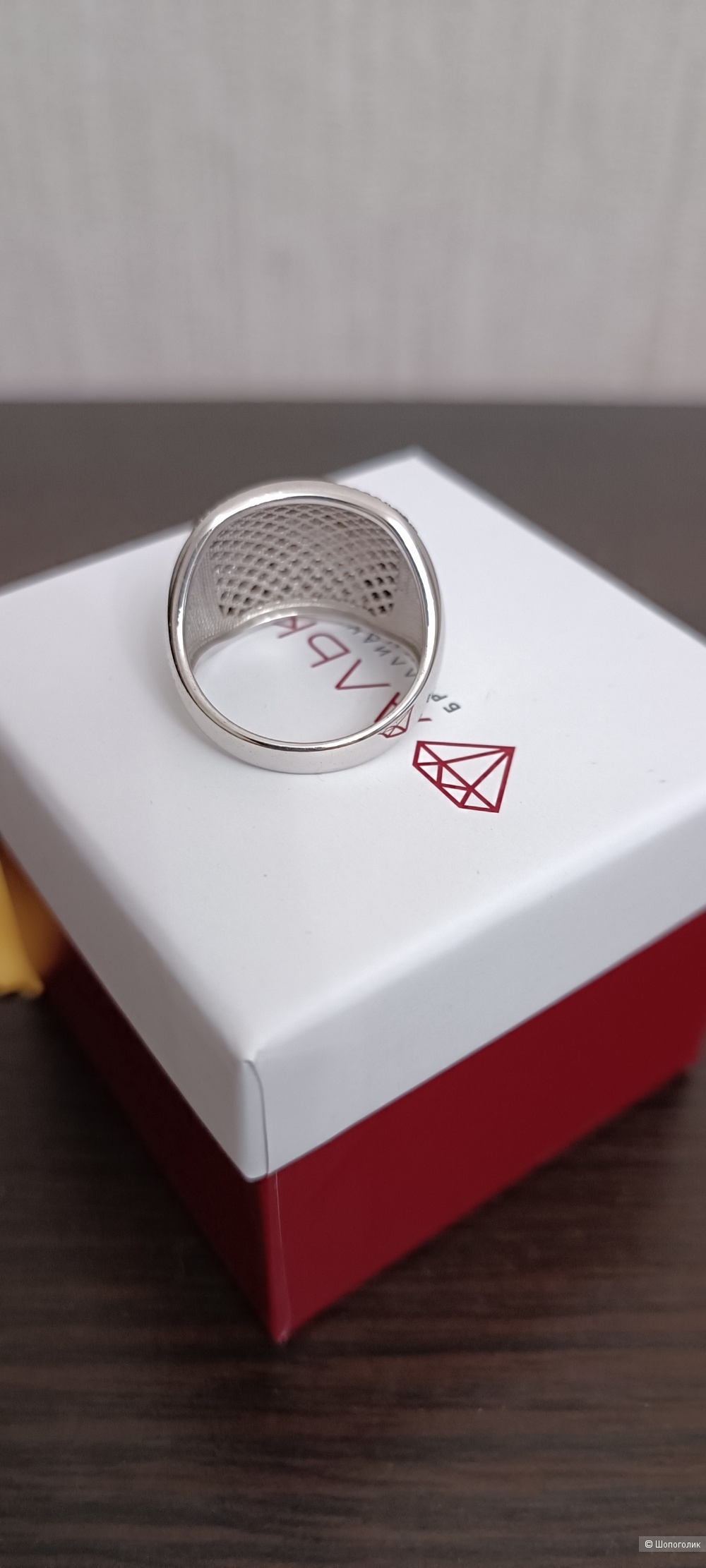 Кольцо серебряное, размер 19