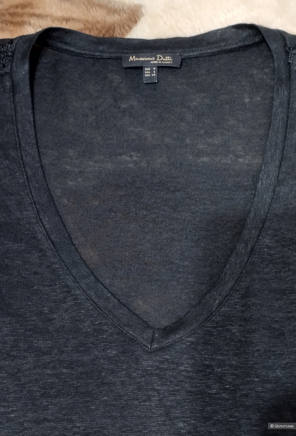 Льняная футболка Мassimo Dutti, S/M