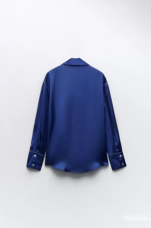 Атласная рубашка Zara, р-р L