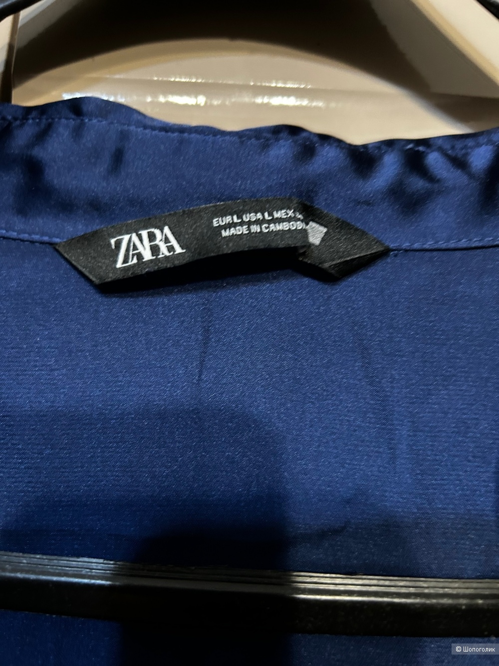 Атласная рубашка Zara, р-р L