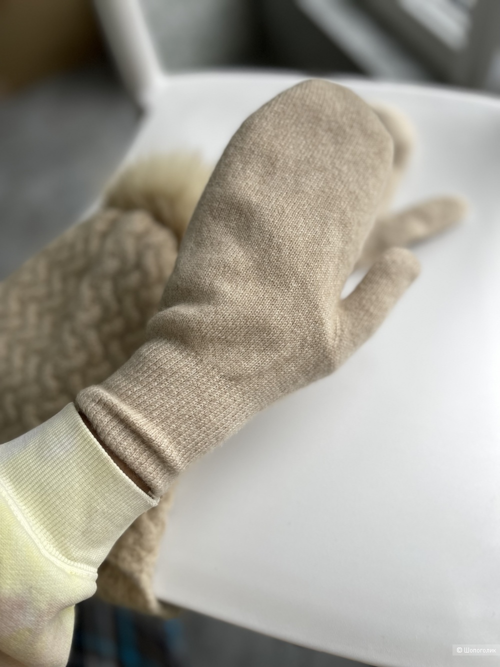 Кашемировая шапка и перчатки