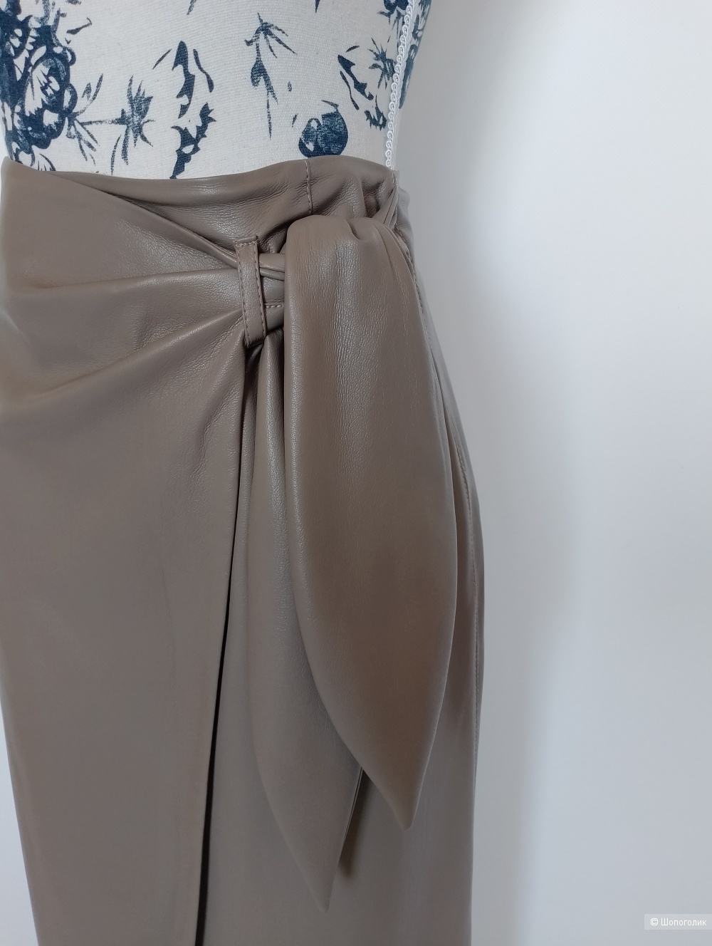 Юбка миди Nanushka кожаная, S