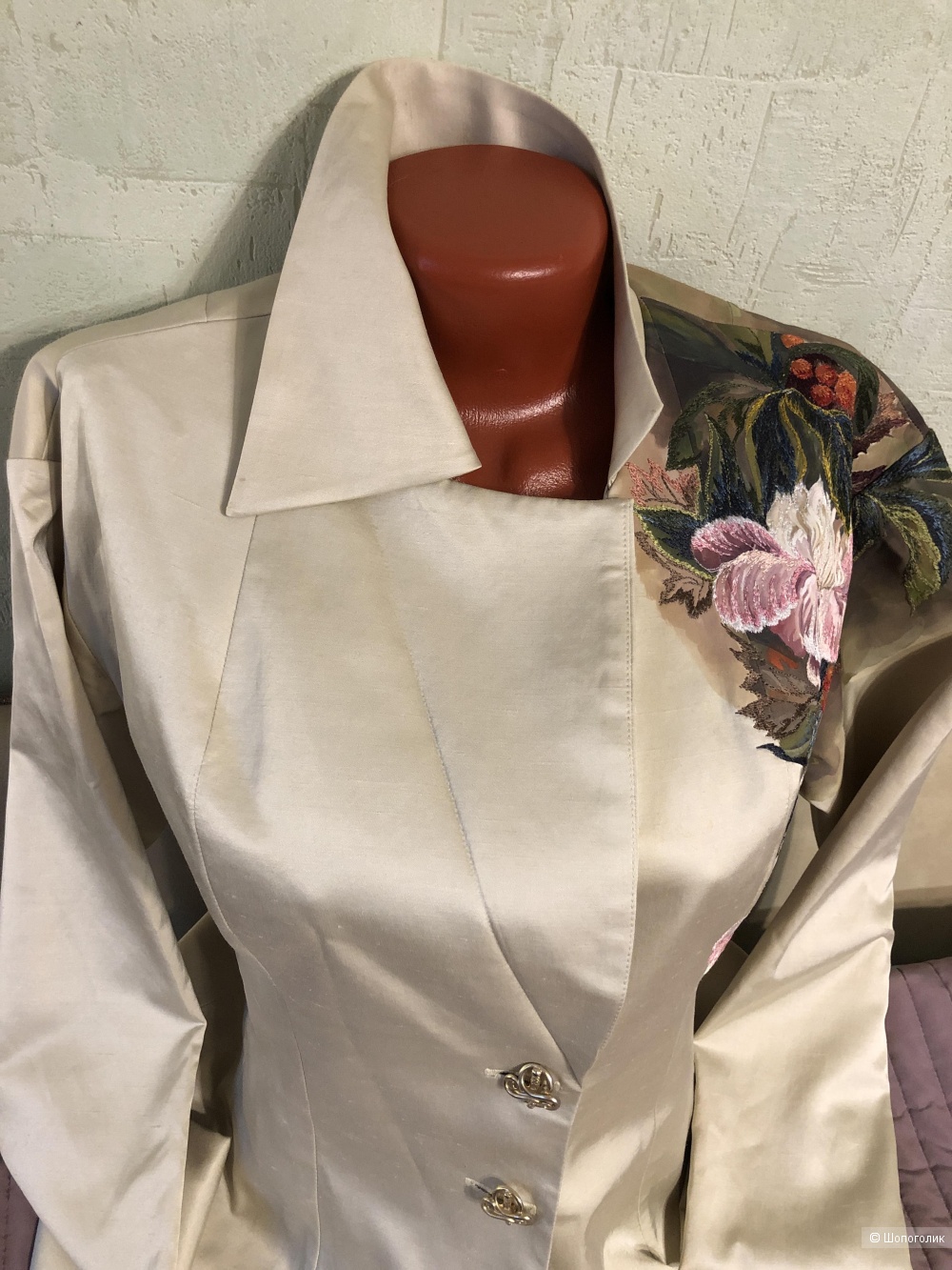 Дизайнерский жакет Татьяна Долубекова шелк 46 р-р