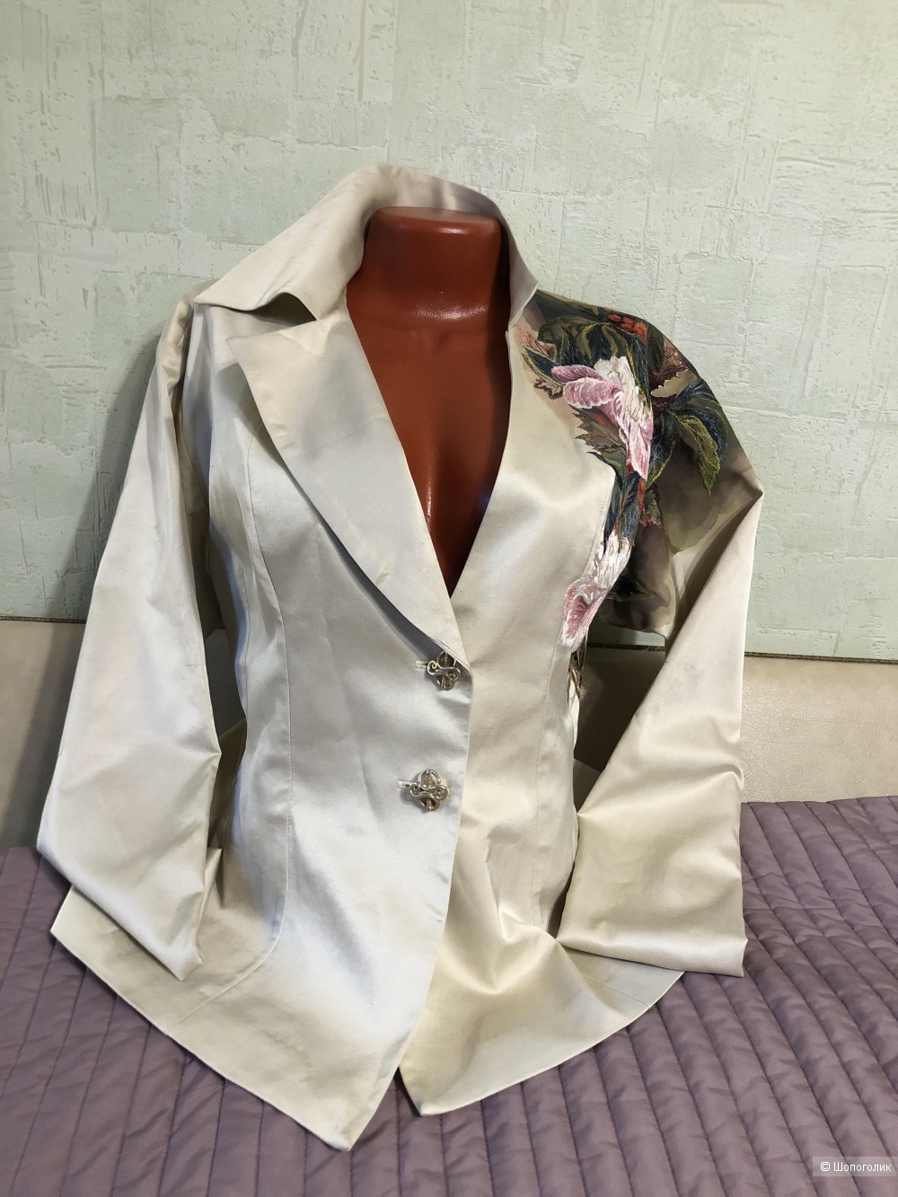 Дизайнерский жакет Татьяна Долубекова шелк 46 р-р