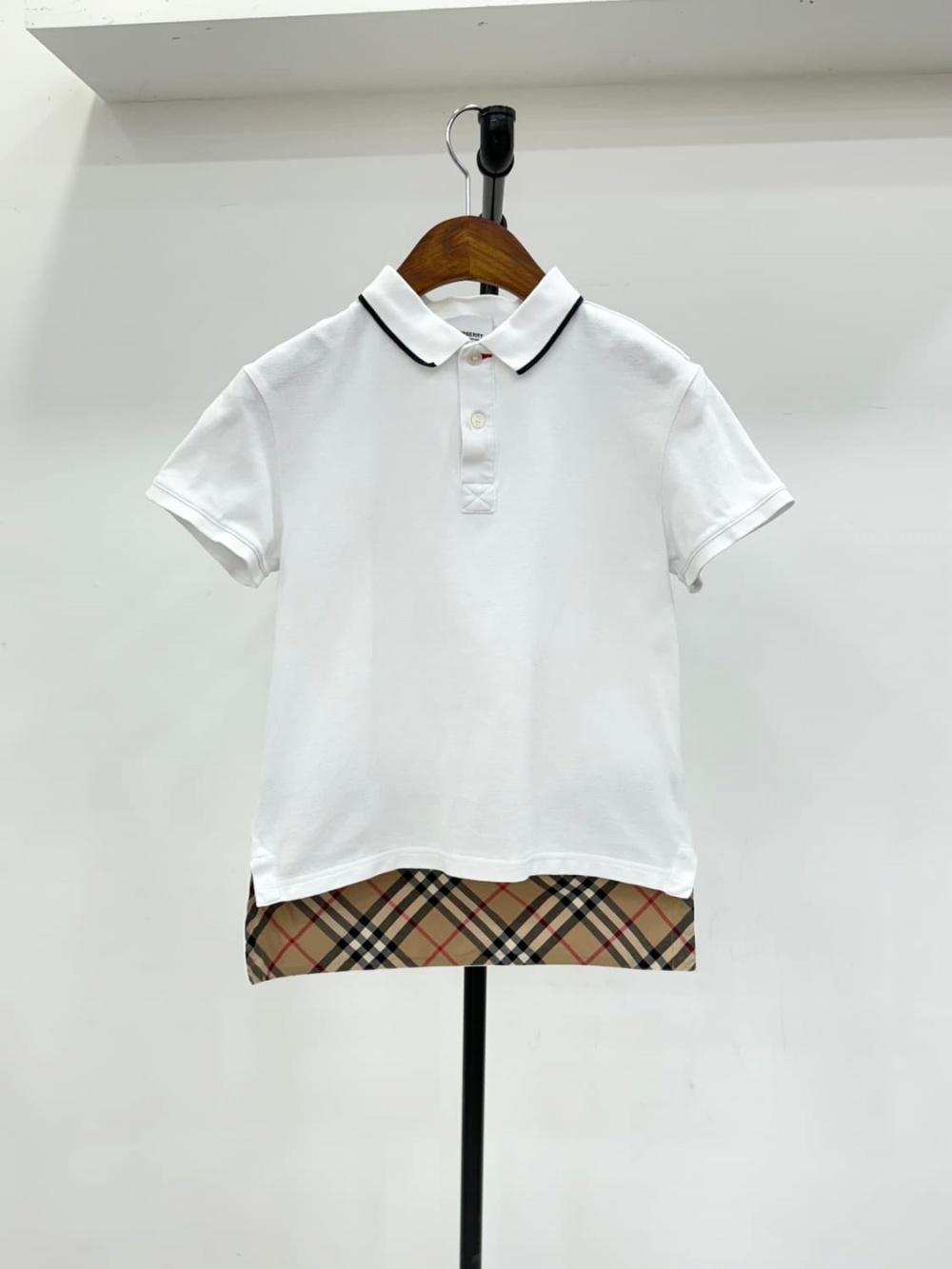 Хлопковое поло burberry детское, 10 лет