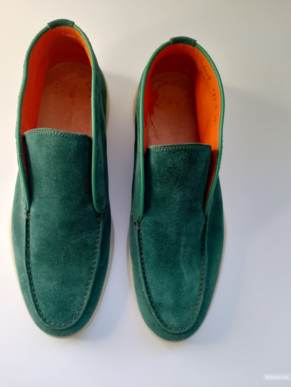 Лоферы Santoni замшевые , 39,5