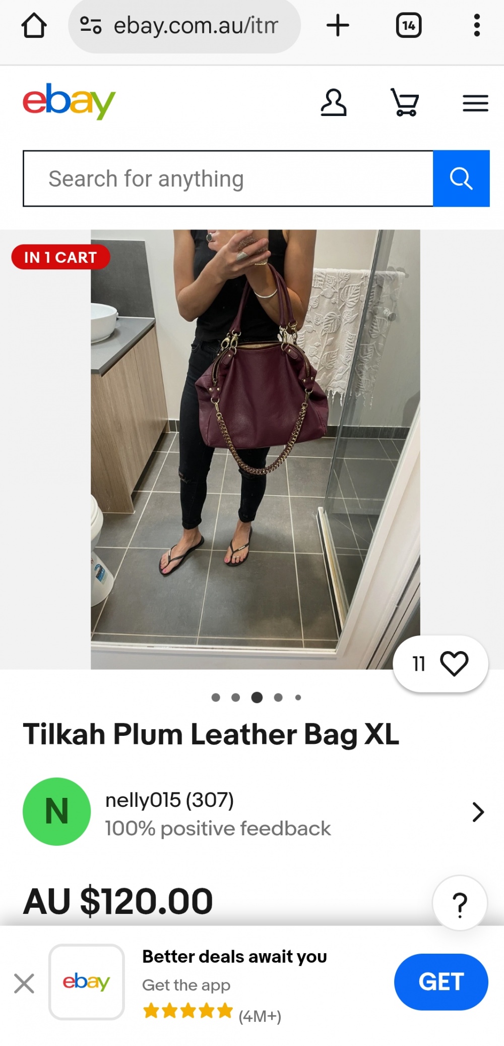 Сумка  Tilkah цвета фуксии. Австралия.