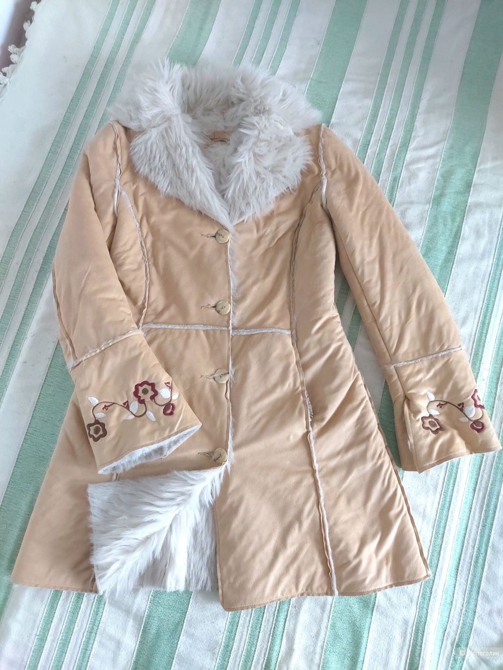 Новая искусственная дубленка Испания Stradivarius