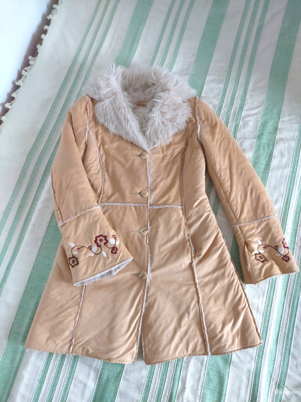 Новая искусственная дубленка Испания Stradivarius