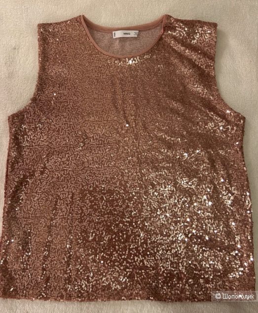 Топ - LENTEPAD с пайетками от Mango. Размер 44-48 (S/M) (ОГ-100)