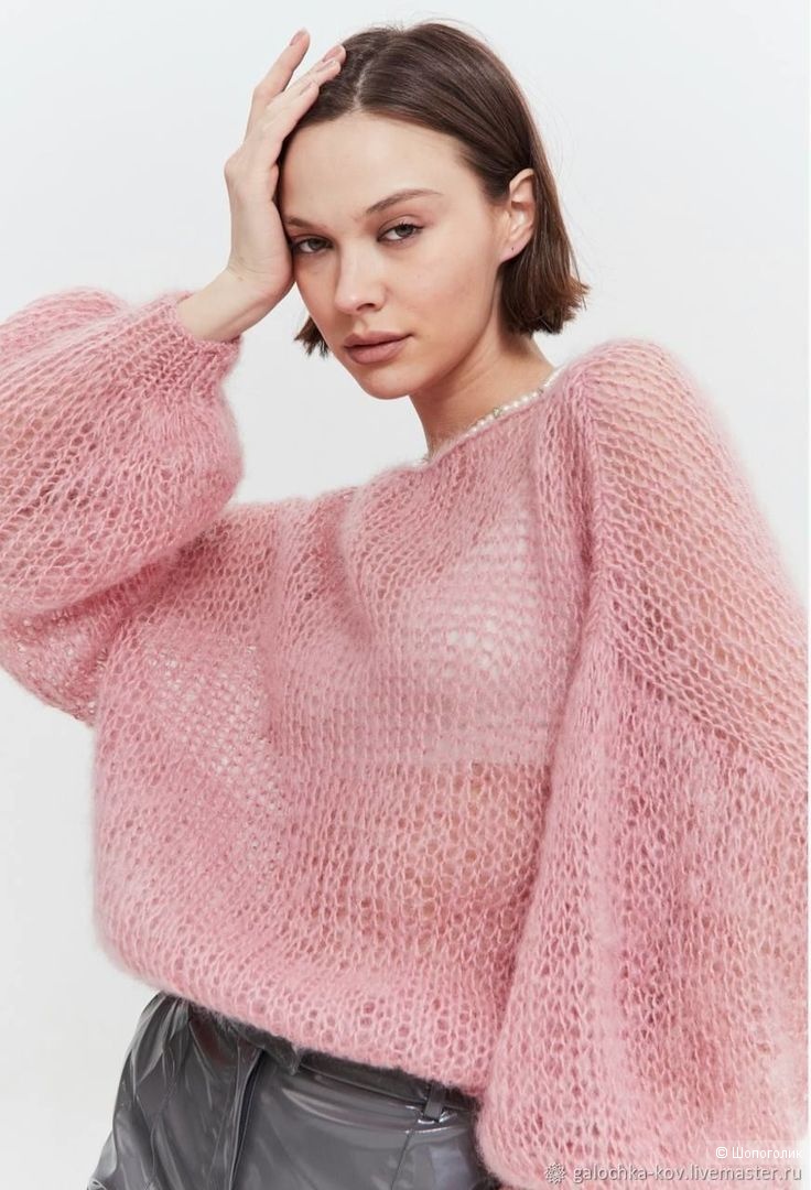 Мохеровый свитер Lime/M