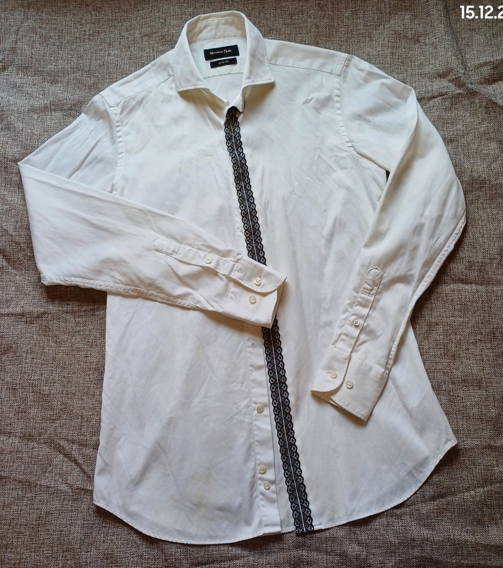 Рубашка белая Massimo Dutti, M, S