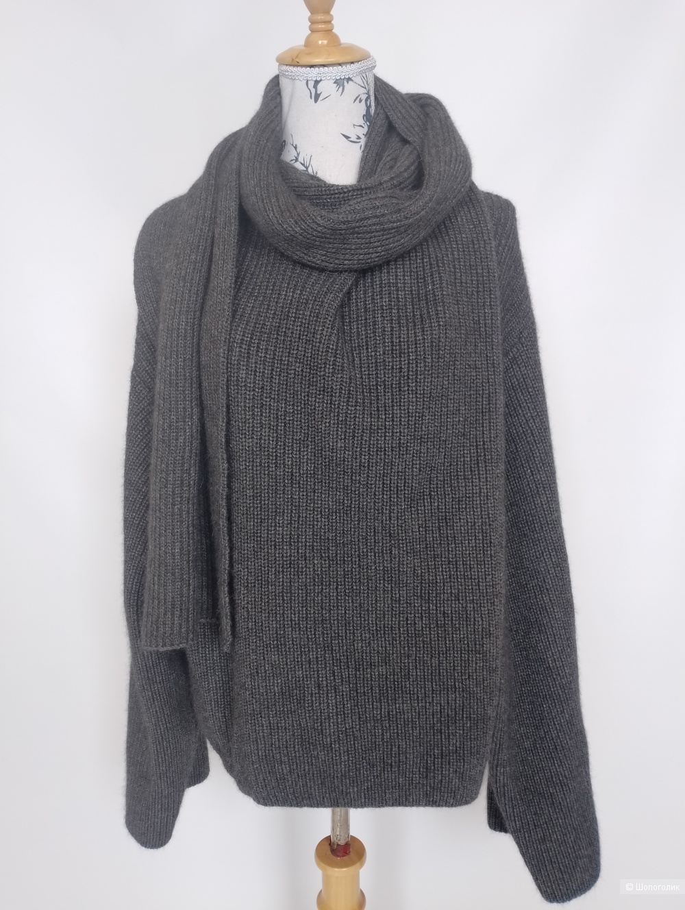 Кардиган Bazilika с шарфом кашемировый, XS