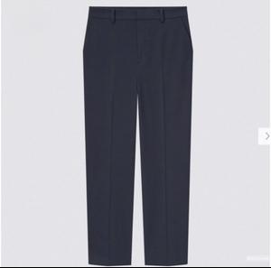 Брюки uniqlo хлопок синие длина 7/8, 44