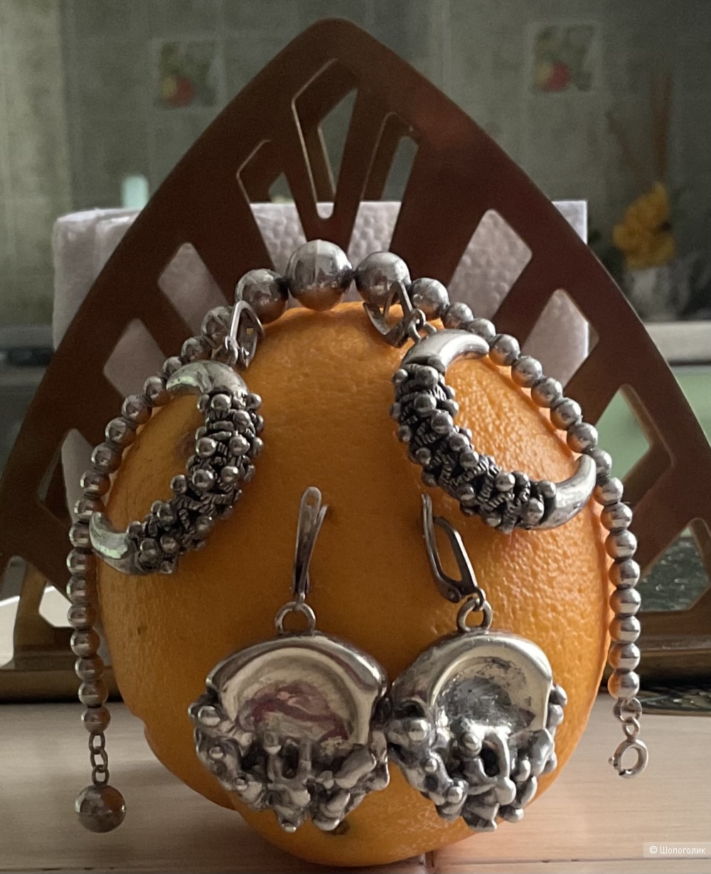 СЕТ серьги и браслет винтаж