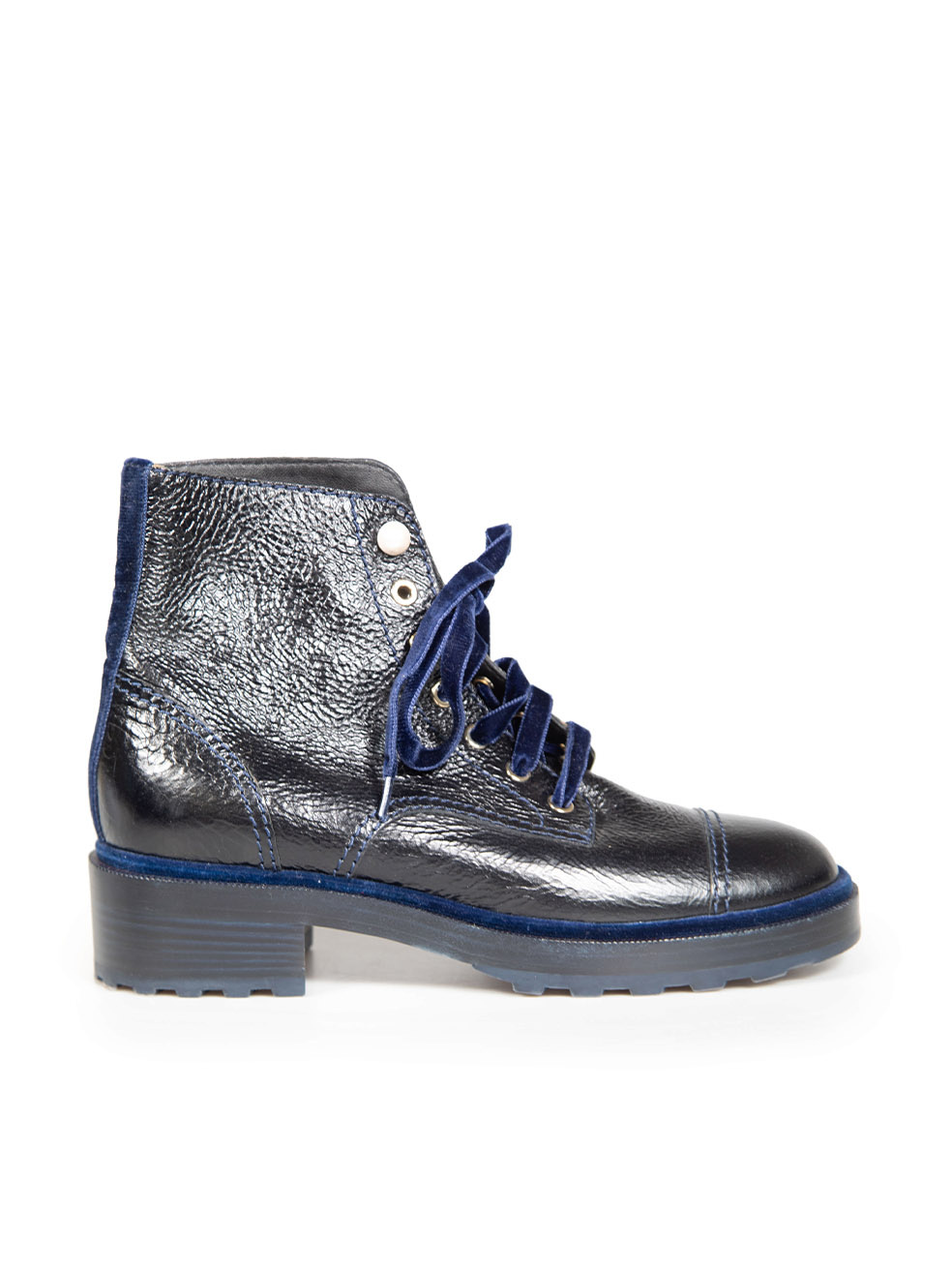 Ботинки Chanel с бархатным декором, 40