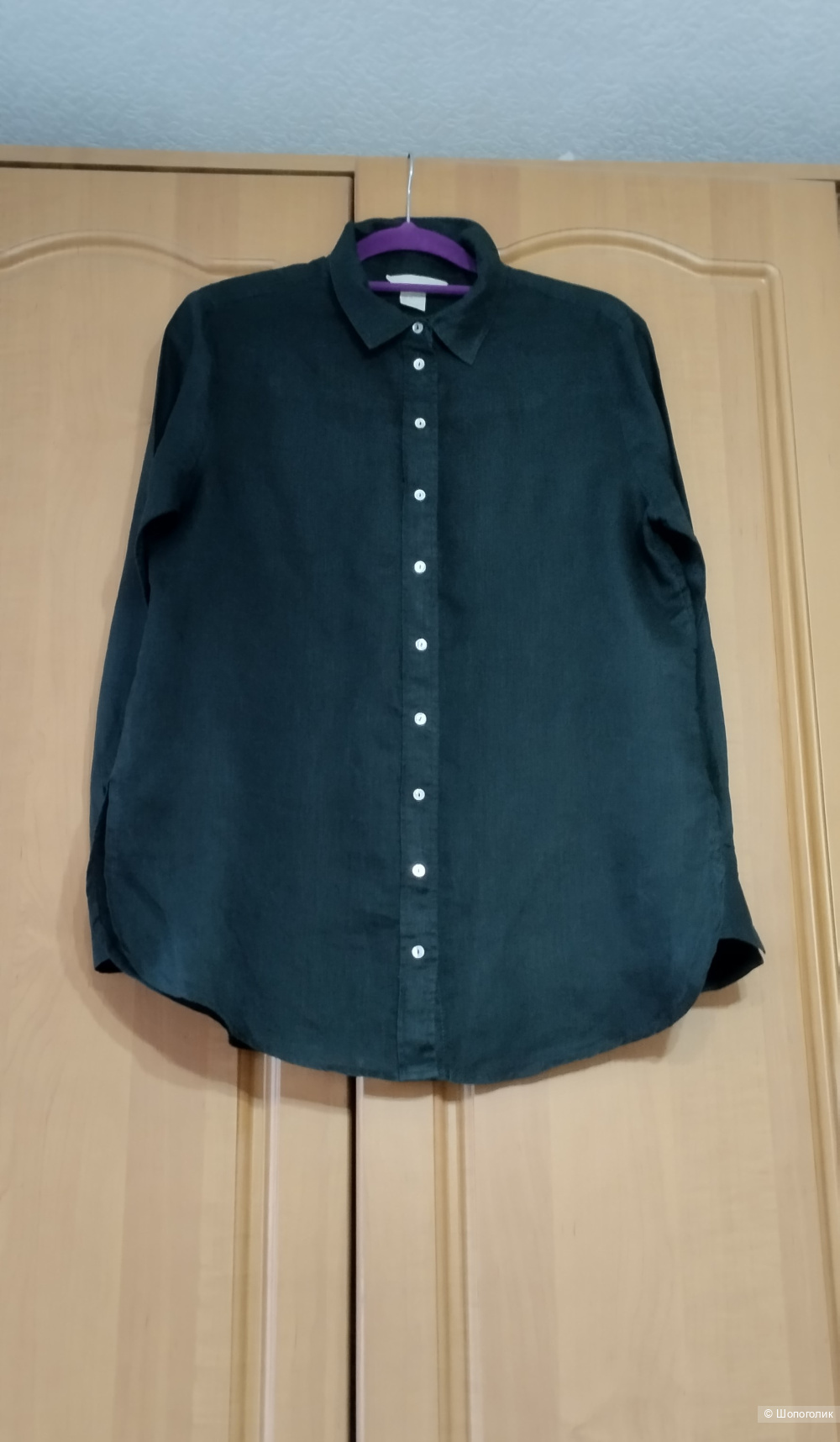 Льняная рубашка H&M, М
