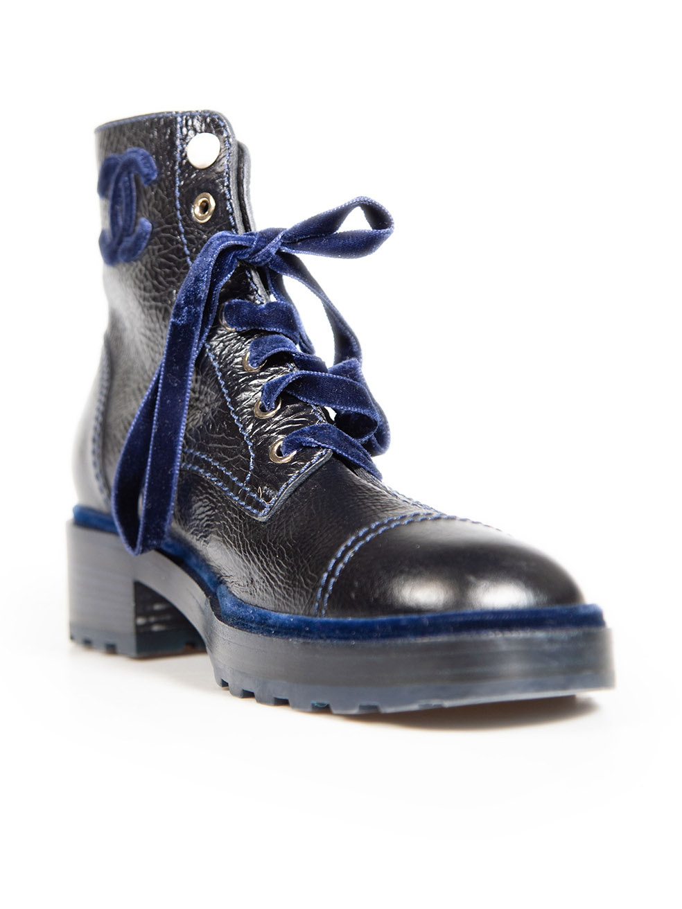 Ботинки Chanel с бархатным декором, 40