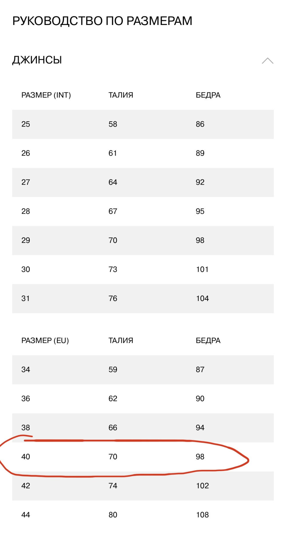 Джинсы Lime 48 L