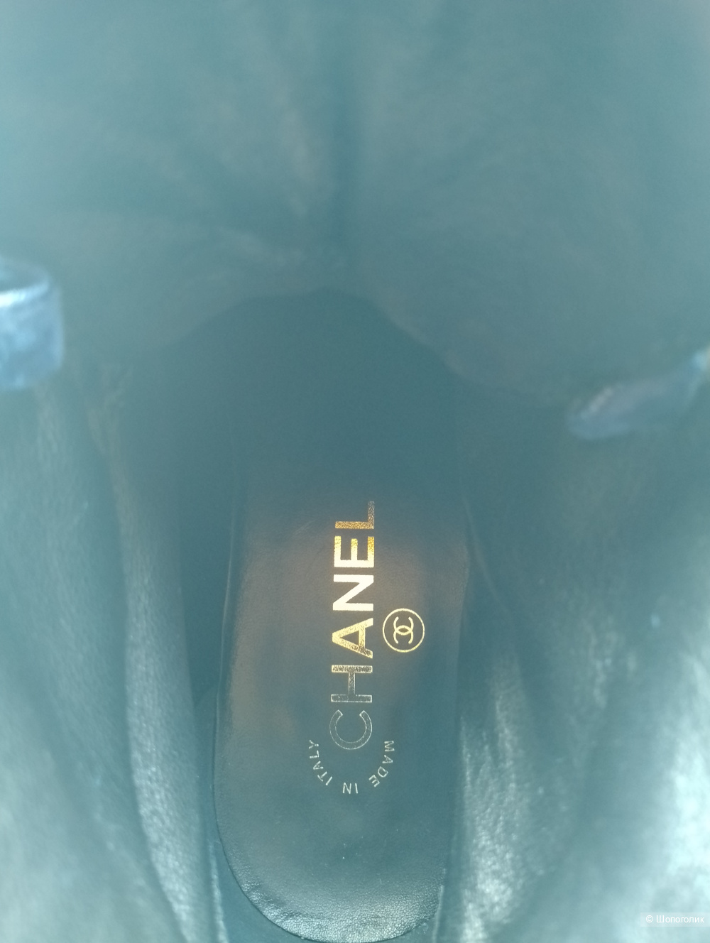 Ботинки Chanel с бархатным декором, 40
