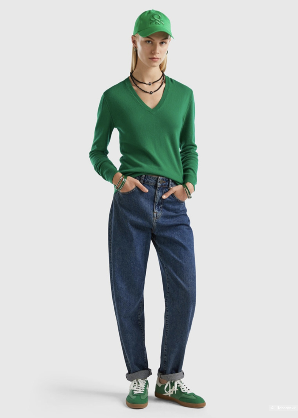 Шерстяной пуловер Benetton/S