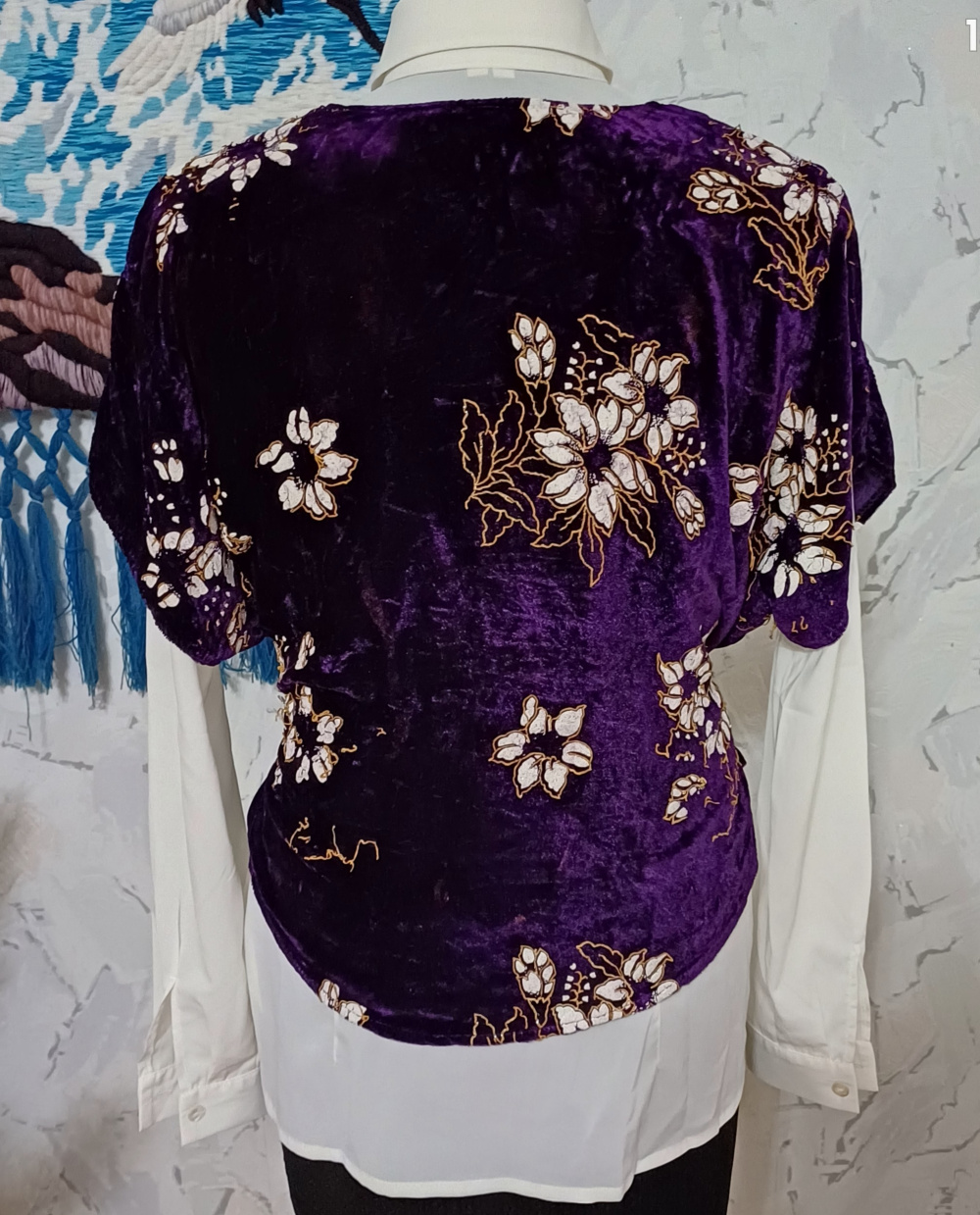 Кардиган из панбархата - кимоно,no brand, one size.