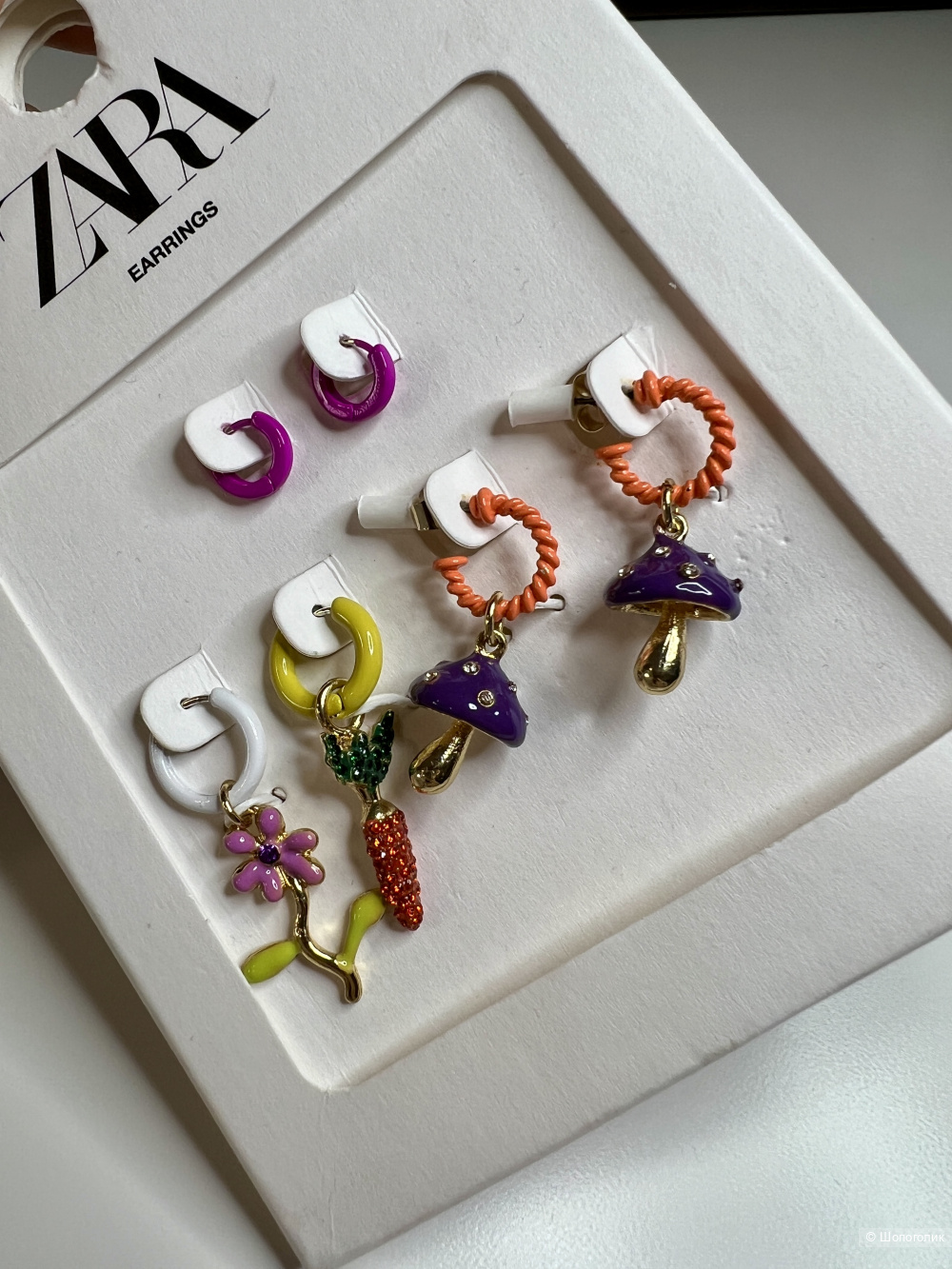 Набор сережек Zara со стразами