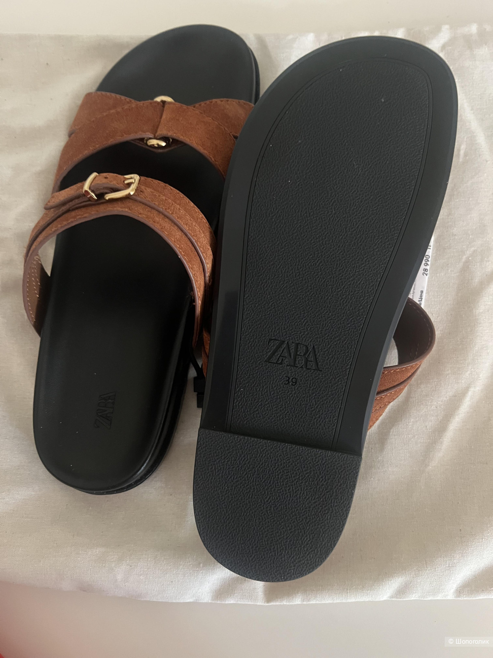 ЗАМШЕВЫЕ САНДАЛИИ ZARA, размер 39