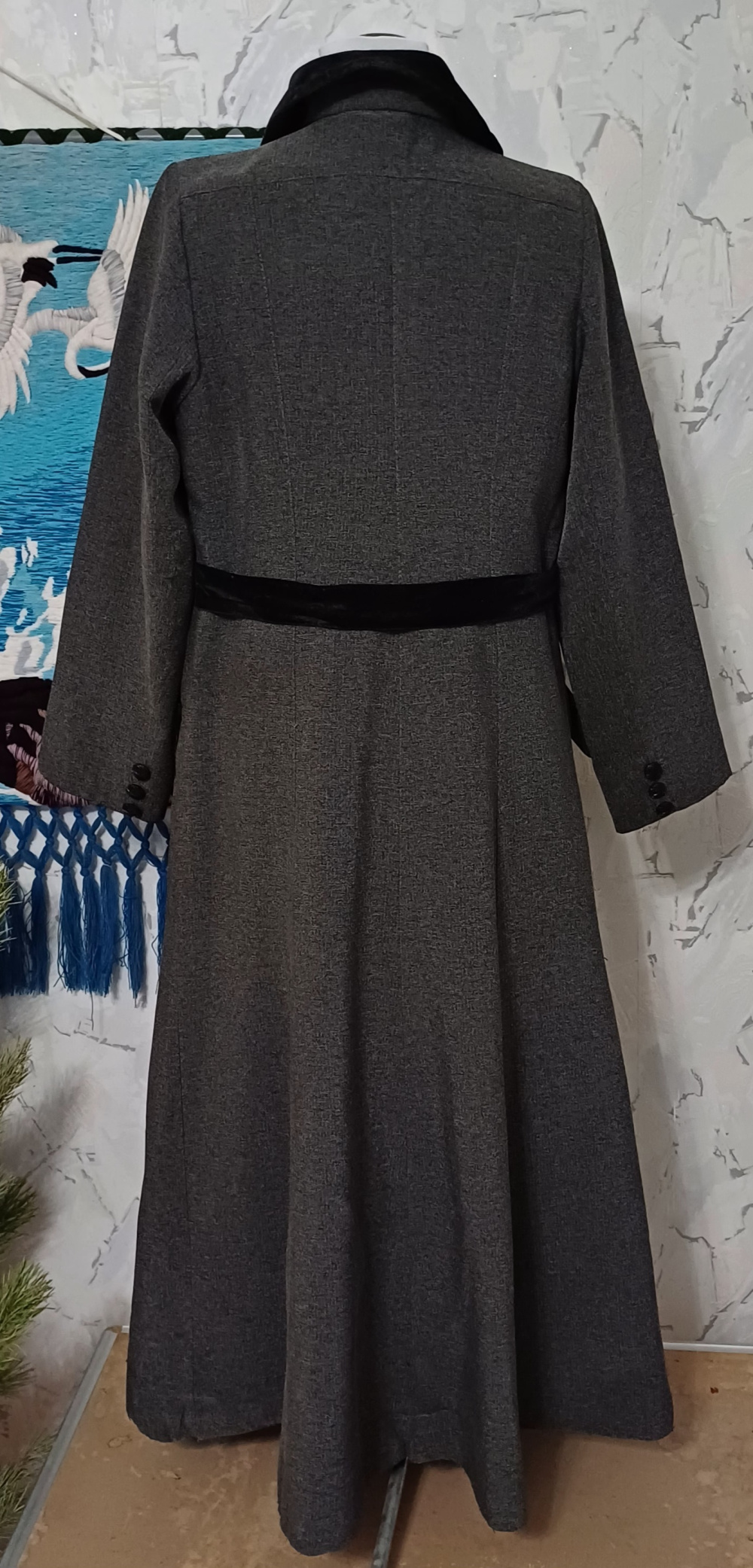 Дизайнерское облегченное пальто- макси, плащ, no brand, M, L