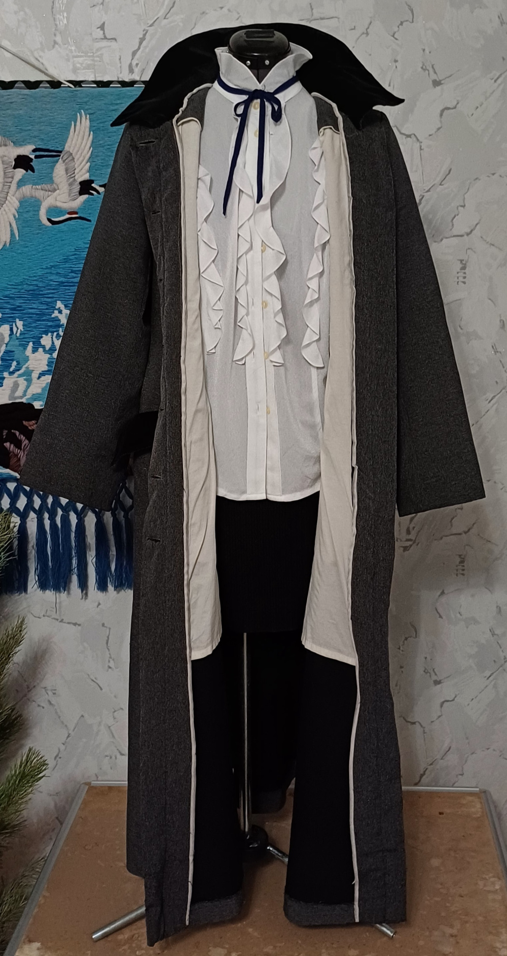 Дизайнерское облегченное пальто- макси, плащ, no brand, M, L